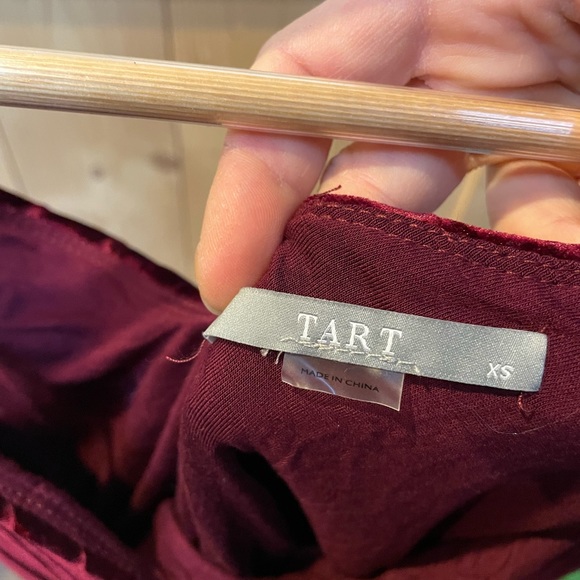 Tart maroon Velvet Spaghetti strap camisole tank | XSmall - Picture 7 of 7